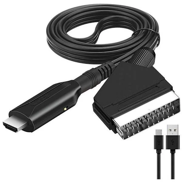 HDMI til SCART Adapter Converter - Kompatibel med Philips, Understøtter 1080p/720p Video Audio