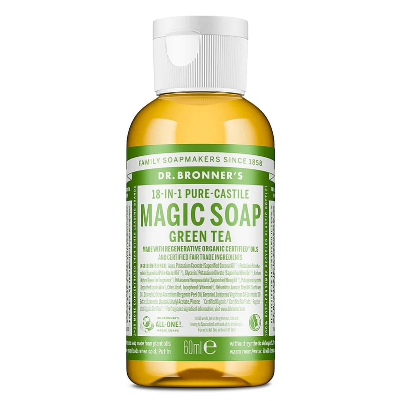 Dr. Bronner's All-One Magic Soap Green Tea 60 ml, Tøj & Bolig, Rengøring, Øvrigt