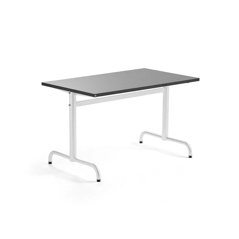 Table PLURAL, 1200x700x720 mm, linoleum top, dark grey, white