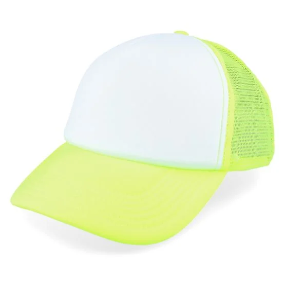 Beechfield - White trucker Czapka Z Daszkiem - Fluorescent Yellow/White Vintage Trucker Foam @ Hatstore