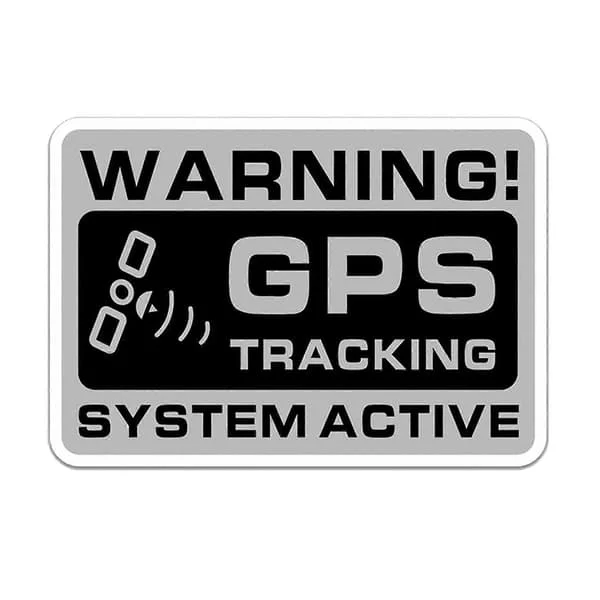 GPS-sporingsetikett - 10-pakning, kjøretøyalarmklistremerker, værbestandige selvklebende sikkerhetsetiketter, S-størrelse advarselsetiketter