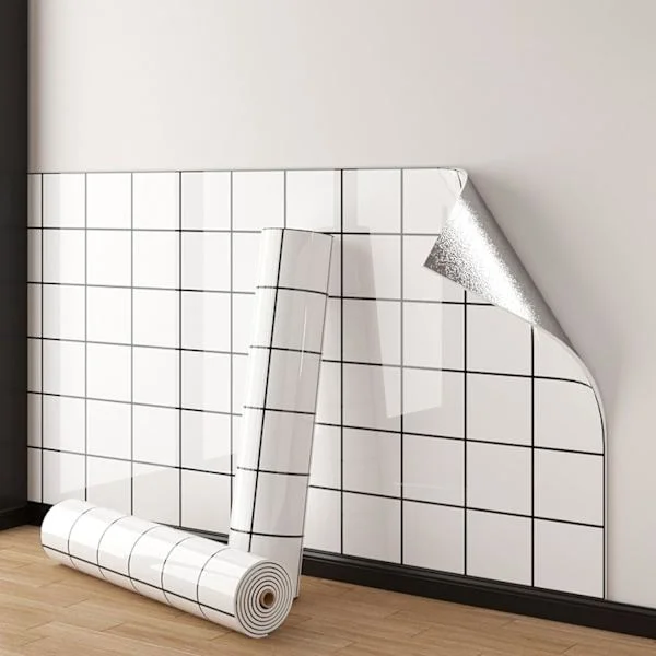 Marbled Self-Adhesive Wallpaper Roll, Marble Imitation Self-Adhesive Wallpaper, Ceiling Tile, Thickened, Waterproof
