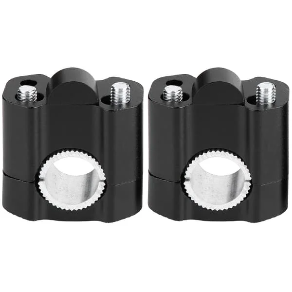 2st Aluminiumlegering 28mm Motorcykelstyre Styre Monteringsklämmor Riser Svart