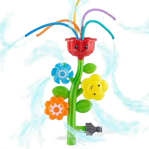 Utomhus Vattensprinkler för Barn och Småbarn - Söt Gräsmatta Snurrande Blomma Barn Sprinkler med Vicka Rör - Stänk Kul för Sommardagar - Fäster
