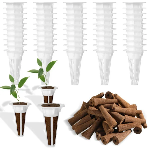 50 st planteringkorgar Hydroponisk odling jordlös odling planteringkorg cirkulär hydroponisk blomma grönsaksplanteringkorg