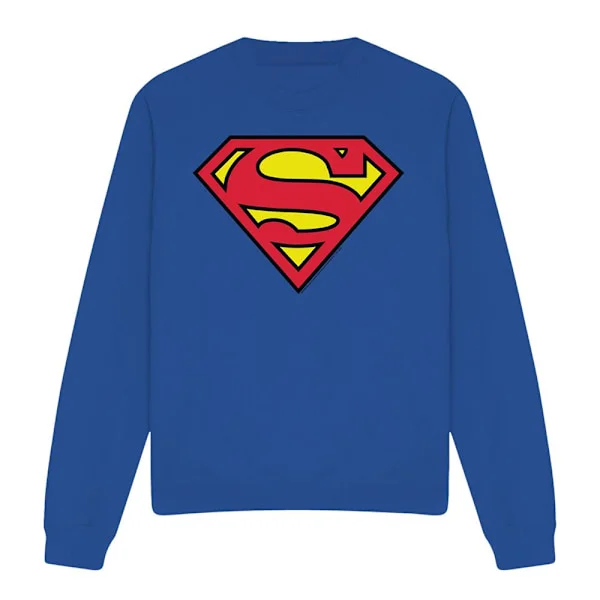 Superman Unisex Vuxen Logotyp Tröja S Kungsblå