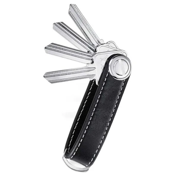 Key Organizer Leather Key Holder Key Ring Black