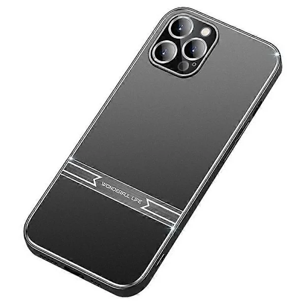 Mat Design Mobilskal til iPhone 14 Pro Metal+PC+TPU Mobilskal