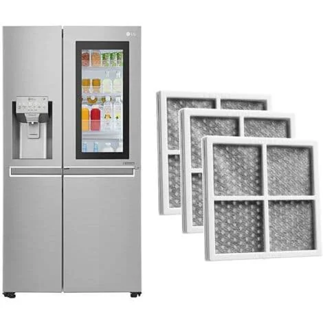 Luftfilter til LG Pure N Fresh køleskab - 3-pak erstatningsfiltre til frisk luft - Til LG LT120F, LFX31925SW, LFX31925SB køleskabe og luftrensere