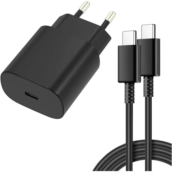 3-pak Samsung 25W kompatibel hurtigopladeradapter & USB-C kabel 1 m, sort 3-pak Samsung (25W Sort) Samsung (25W Sort) 3-pak Samsung (25W Sort)
