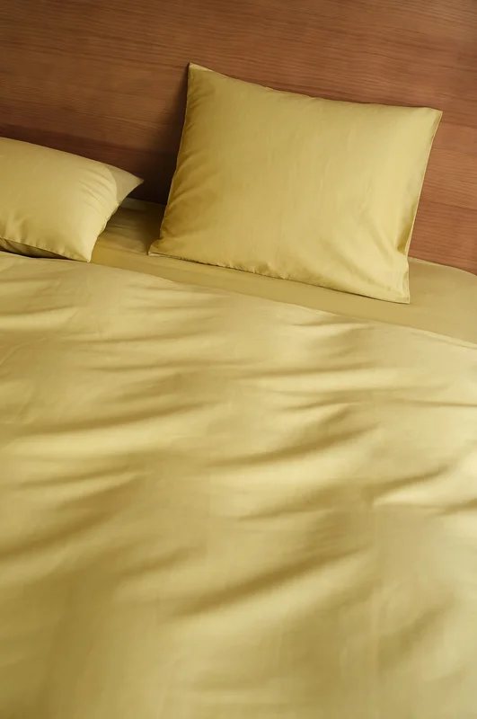 Jotex - Satin Påslakanset i Satin Enkelsäng Ekologisk Ljus oliv ZACK - Köp Enkelsäng hos Jotex
