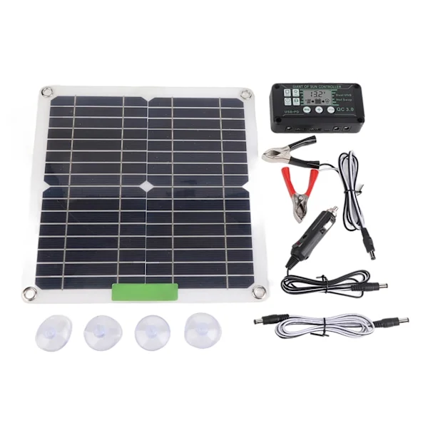 200W 12V bærbart solcellepanelsett monokrystallinsk solcellepanel med kontroller for sykling, fjellklatring, fotturer, camping 20A