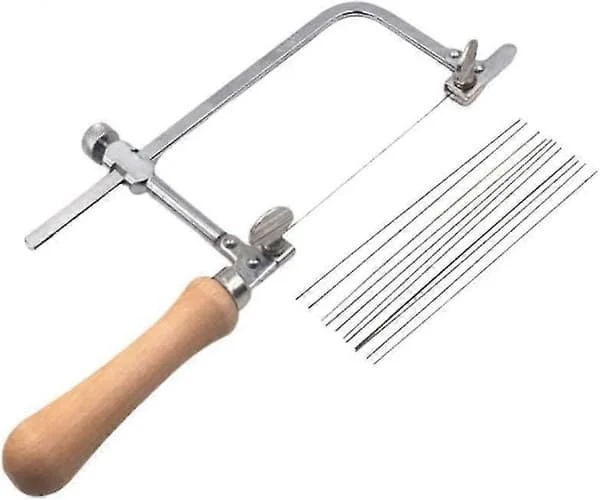 Adjustable Jewelry Saw Bow Saw for Jewelers with Saw Blade Professional Manufacturing Kit (with 12 Saw Blades)
