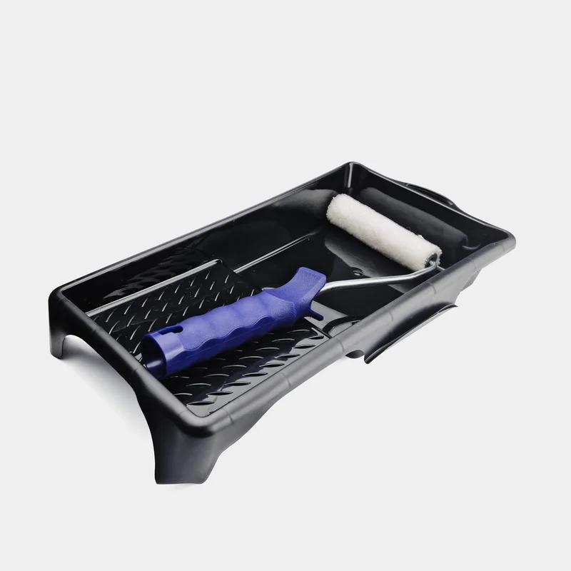 Roller set Felt, microfiber, 10 cm, roller frame + paint tray + 1 roller sleeve