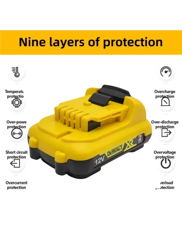 AliExpress - Batterie 12V, batterie lithium-ion DEWALT 2,0 Ah, batterie pour outil électrique DEWALT, DCB123, DCB125, DCB124, DCB122, DCD710