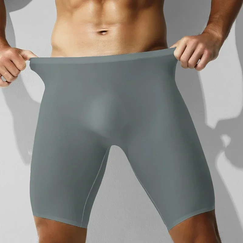 AliExpress - 3er-Pack Herren-Unterwäsche aus Eisseide, sportliche, dünne Sommer-Boxershorts für Herren, verlängerte, verschleißfeste Beine, spurloses 