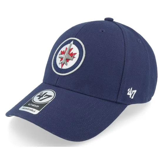 47 Brand - NHL Blå adjustable Caps - Winnipeg Jets Mvp Navy Adjustable @ Hatstore