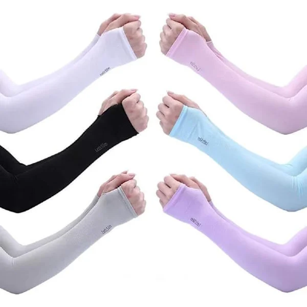 Unisex arm sleeves 6 par sports sleeves sykkel armvarmere sklisikre anti UV løpe armvarmere 6 farger arm sleeves for alle utendørs sports