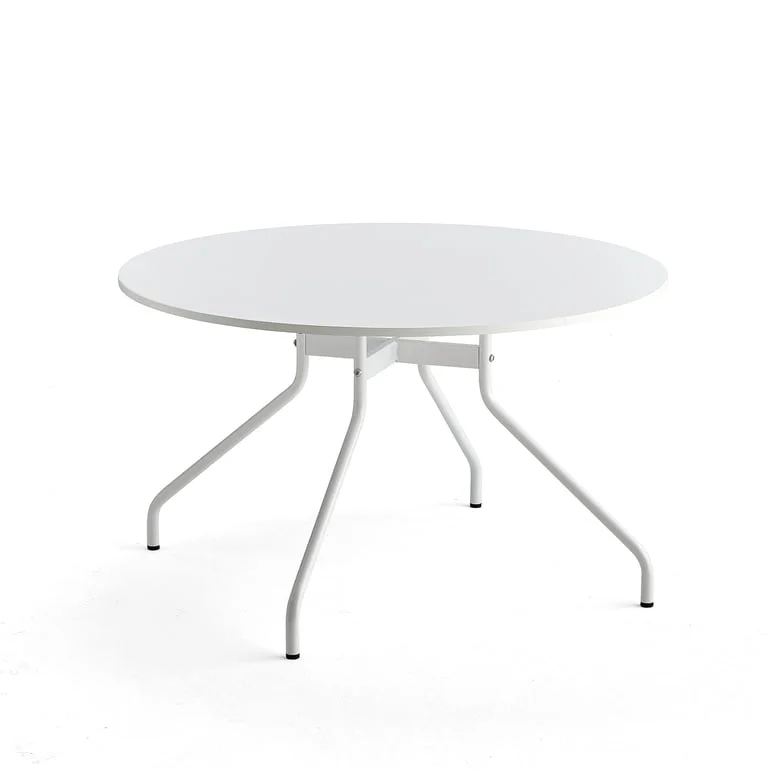 Pöytä AROUND, Ø1200 mm, valkoinen, valkoinen