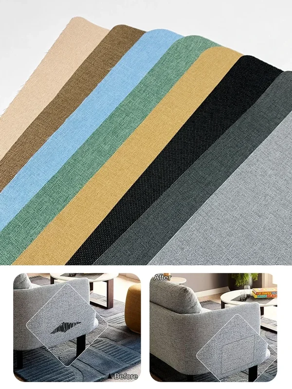AliExpress - 20 x 28 cm mehrfarbiger Leinen-Patch für Sofa, Bett, Stoff, Kinder-Design, Stuhl, Auto, DIY, selbstklebend, Möbelreparatur, 