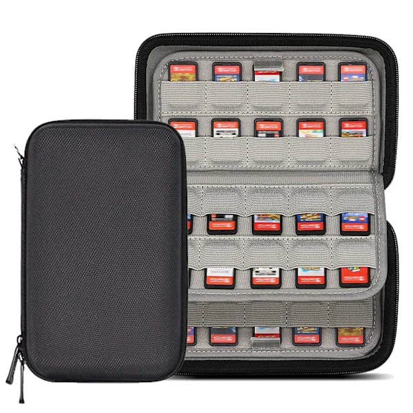 Väska för 80 Switch-spel - Hårdfodral Kompatibelt med Nintendo Switch-spel och SD-kort - Förvaringsväska
