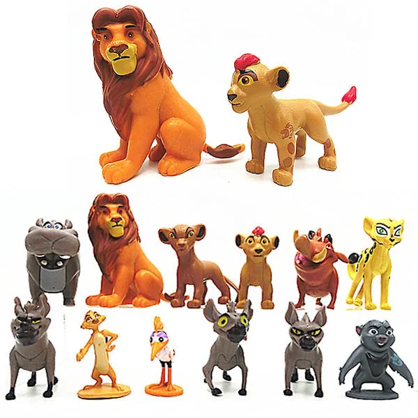 12 stk Løvenes Garde leker, Løvenes Konge actionfigurer leker, dyr karakter mini figur