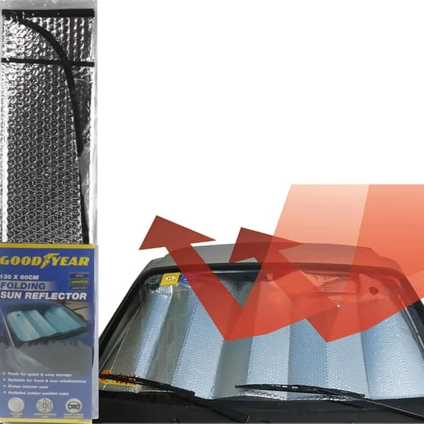 Goodyear Universal Foldbar Folie Solskærm Bil Varevogn Forrude Til For eller Bag