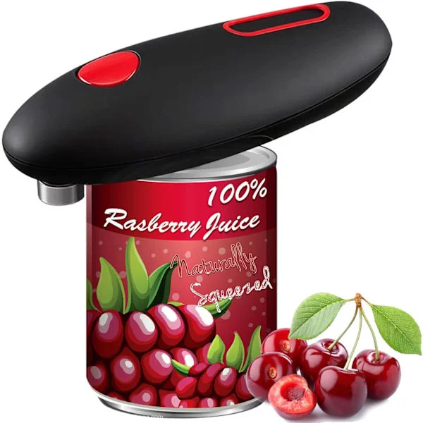 Elektrisk konservöppnare, konservöppnare utan skarpa kanter, elektrisk konservöppnare med en knapptryckning och automatisk avstängning, bästa 