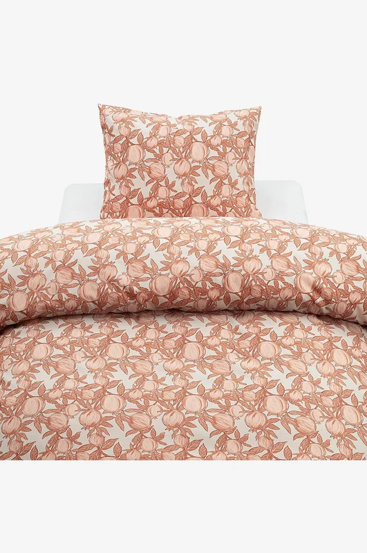 Borganäs of Sweden - Påslakan Set Granatäpple - Orange - Påslakanset - 150X210 - Från Homeroom