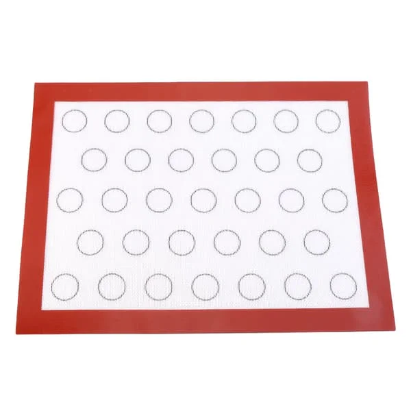 Non-stick Silicone Baking Mat for Oven, Pastries, Macarons, Cookies, Kitchen Sheet (Red)