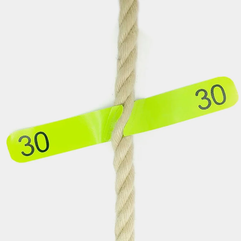 Markeringen voor ankerlijn met bevestigingslipjes Robship Anchor Rode with Tabs, 23 cm x 3 cm, groen/rood/geel, 9-pack