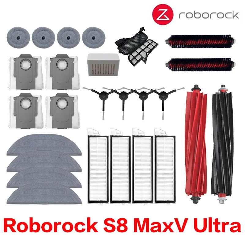 AliExpress - Roborock S8 MaxV Ultra Roboterstaubsauger Ersatzteile Haupt- und Seitenbürsten Wischtücher HEPA-Filter Staubbeutel Zubehör