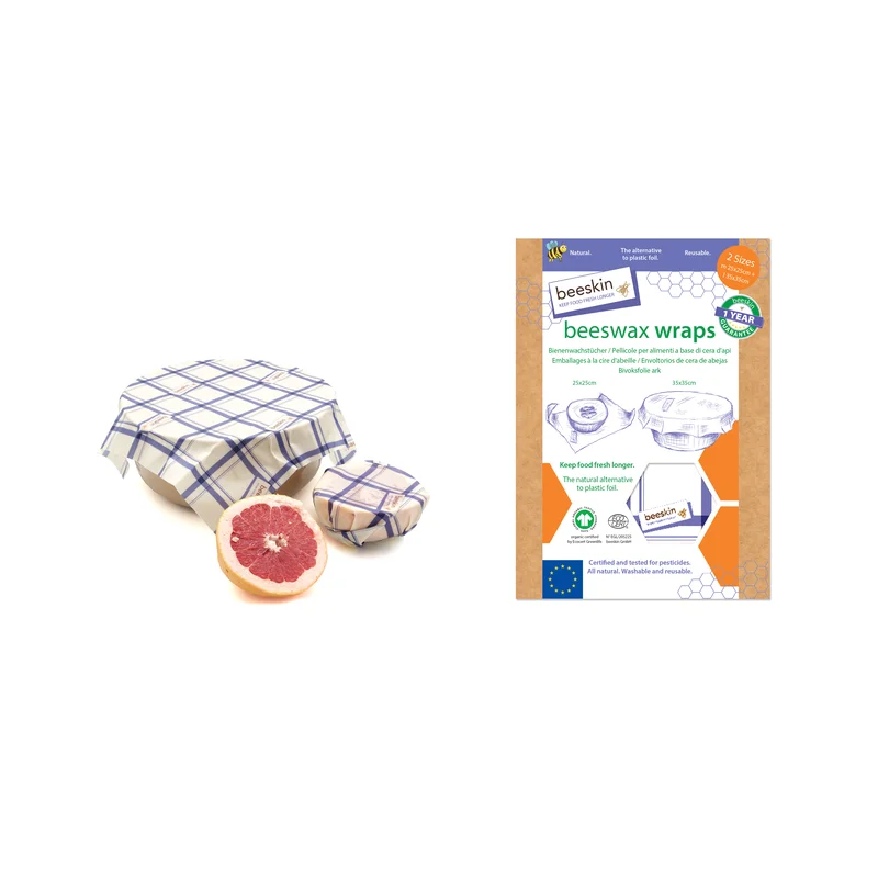 Beeskin Bivokspapir Ark medium Og Large 2stk Assortert