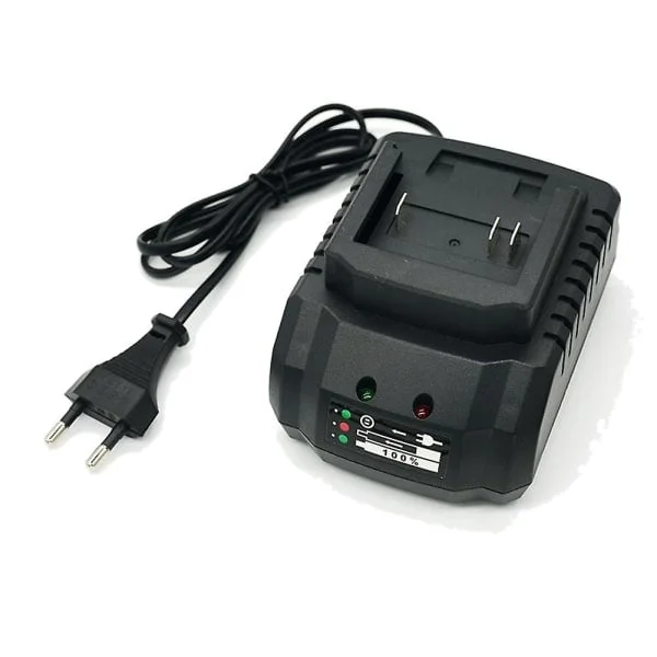 Oplader kompatibel med Makita Lithium 18v 21v batteri Applicera strøm EU-stikkontakt sort ingen