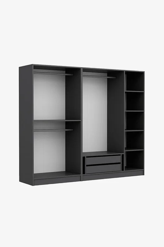 Hanah Home - Garderobeskap - Abby - Grå - Garderobeskap & klesskap - Fra Homeroom