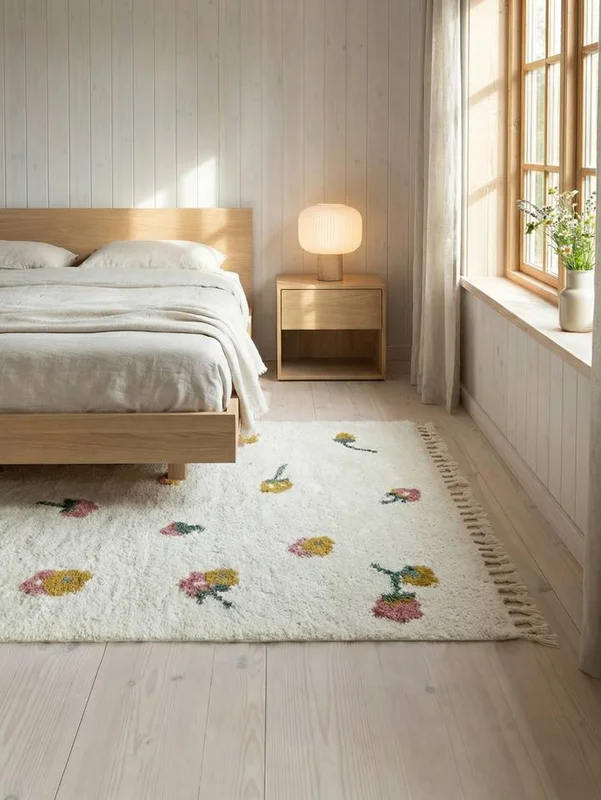 Linnea Kids Rug 160X230 Off White/Multicolor Floral