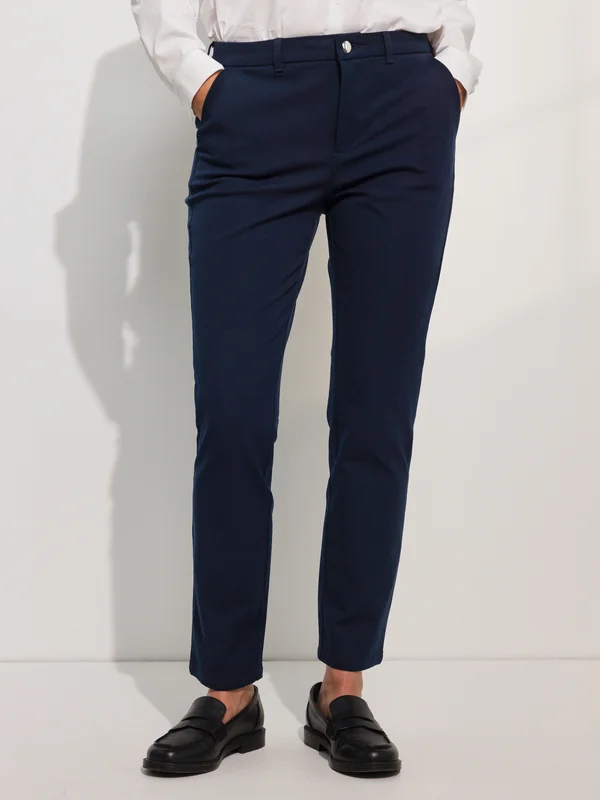 MATCH - Paris chinos - Marie Philippe - Str. 34 - Dame - Bukser & Jeans - Blå - 52% Bomull, 41% viskose, 7% Elastan