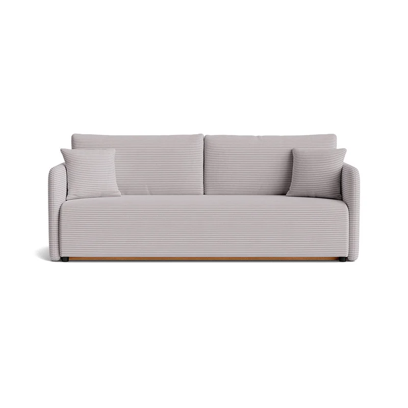 Firenze 3 personers sovesofa, opbevaring - Lincoln Lysegrå - 220x100x88cm - Praktisk sovesofa med 198x145cm sovemål & 2 Pyntepuder
