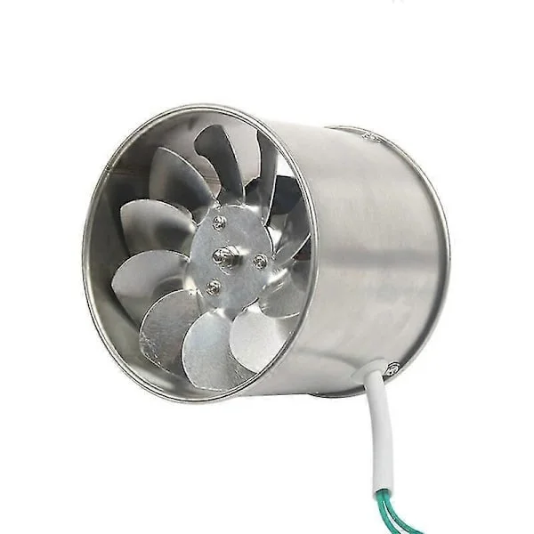 Ventilasjonsvifte i rustfritt stål for vinduskanal, avtrekksvifte for toalett, kjøkken, ventilator, booster, avtrekker 100 mm