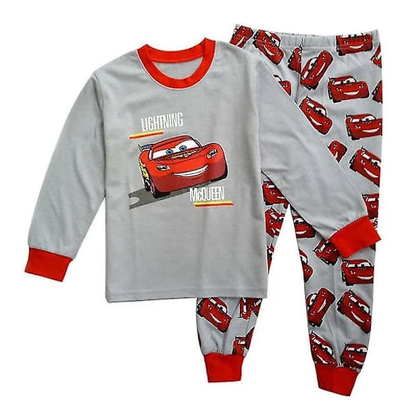 [LD]Biler Lynet McQueen Drenge Pyjamas Sæt Nattøj Tøj - Perfekt Kompatibel med 4-5 år
