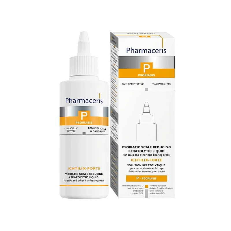 Spar 20% • Køb 2, Pharmaceris Ichtilix Forte, Præparat mod skæl og flager på hårbærende områder 125 ml, Hår, Shampoo & Hårpleje, Hovedbundspleje