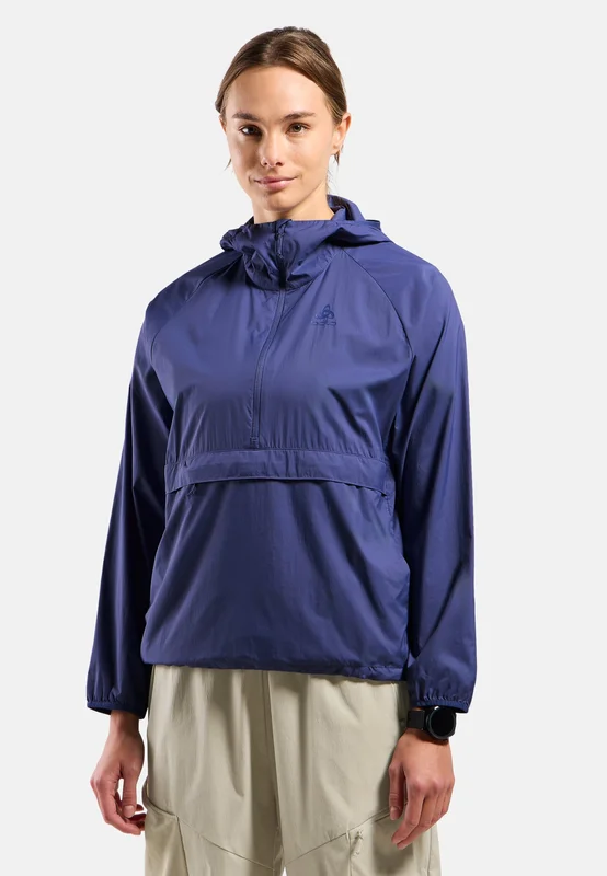 Odlo Essential Windbreaker Jakke for dame, XL, blå