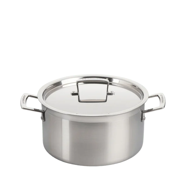 Le Creuset Gryta 3-Ply Rostfritt Stål 6L Grytor Silver 24 cm / 6,0 L