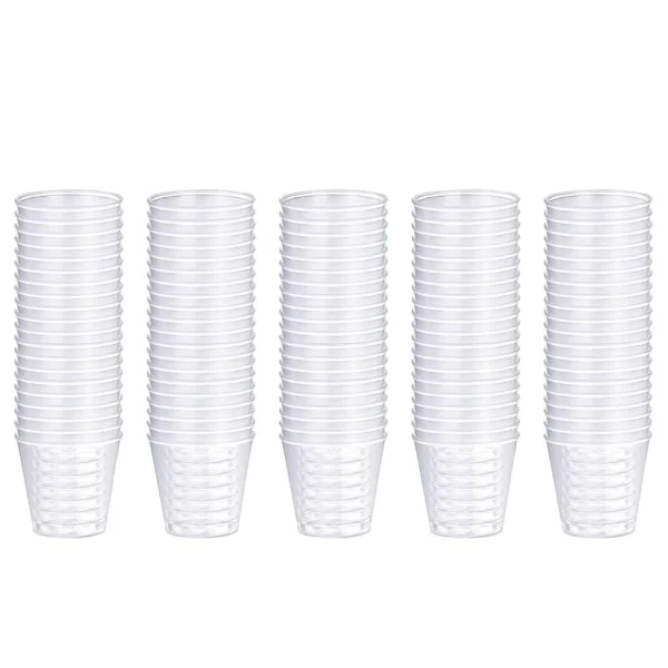 100 stk Gjenbrukbare Plast Shotglass 30 ml Snapsglass for Fest Klare Shotglass Sterke Holdbare Glass for Banketter Fest