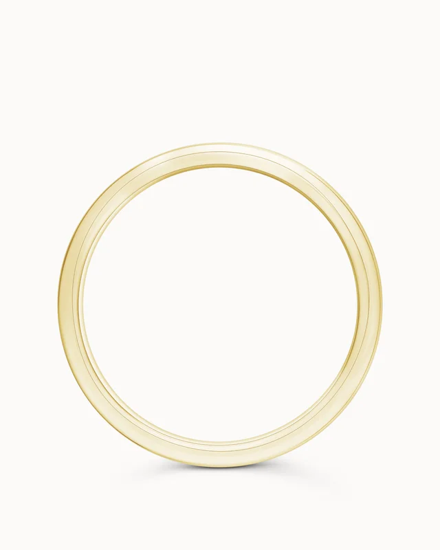 Glatt Ring Herre Justin 18K Gult Gull - Forlovelsesringer & Gifteringer hos Vanbruun