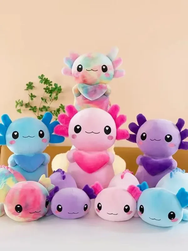 AliExpress - Nouveau modèle transfrontalier de peluche Axolotl en quatre couleurs, jouet dinosaure hexagonal transfrontalier, Axolotl doux pour 