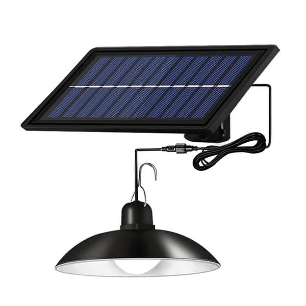 Solar Powered LED Ceiling Light Dimmable Outdoor Lighting Porch Chandelier Split Solar Lamp Hanging La