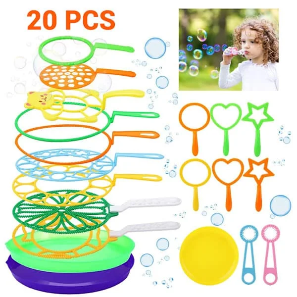 20 st/set Bubbelstavar Barn Stora Bubblor Stavkit Bubbelstavssortiment Bubbelmaskinsleksak-FX-