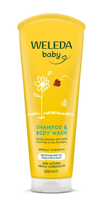 Weleda Calendula Shampoo & Body Wash 200 ml., Børn & Forældre, Shampoo & Vask, Babyshampoo