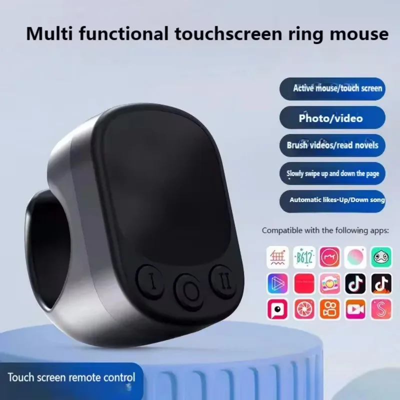 AliExpress - Mini-Funkfernbedienung mit Touchpad-Scrollring, Bluetooth-Seitenwender für iPhone, Android, iPad, Controller, USB wiederaufladbar